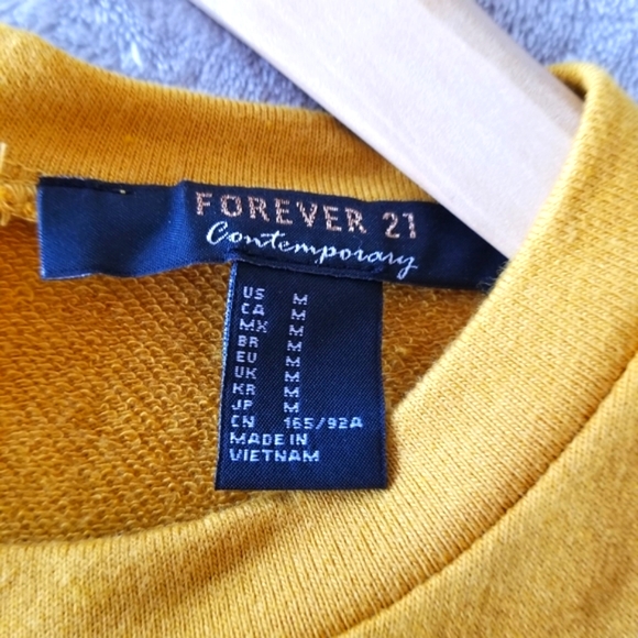 FOREVER 21 Mustard Yellow Puff Sleeve Top - Picture 6 of 11